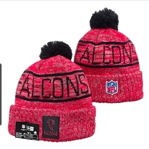 Atlanta Falcons New Era Red & Black Beanie